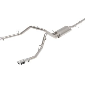 AFE 49-44135-P POWER Apollo GT Series 3 INCH Cat-Back Exhaust System, Dual Polished Tip, Stainless Steel, fits GM Trucks