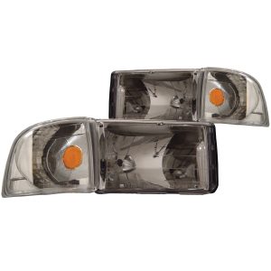 ANZO 111068 Dodge Ram Crystal Chrome with Corner Headlight Assembly (Pair)