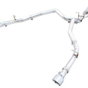 AWE 3015-32005 19-21 RAM 1500 5.7L (w/Cutouts) 0FG Dual Rear Exit Cat-Back Exhaust - Chrome Silver Tips