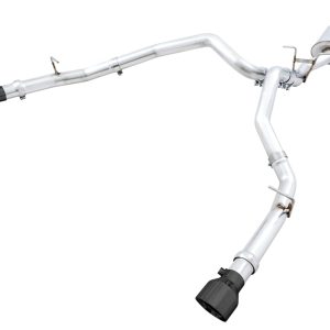 AWE 3015-33006 19-21 RAM 1500 5.7L (w/Cutouts) 0FG Dual Rear Exit Cat-Back Exhaust - Diamond Black Tips
