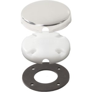 BLUE SEA 1007100 SIDE ENTRY CABLECLAM WITH STAINLESS STEEL DRESS CAP