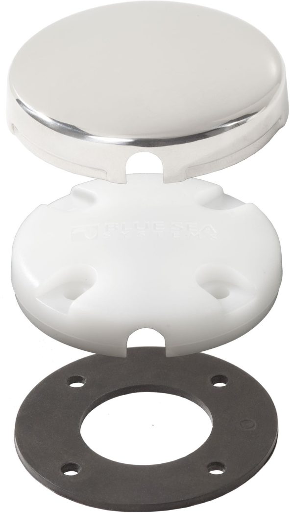 BLUE SEA 1007100 Side Entry CableClam w/Stainless Steel Dress Cap