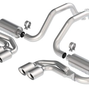BORLA 140039 Cat-Back Perf. Exhaust Sys. for 97-04 Chevrolet Corvette (C5) & Z06 (C5) V8 T-304 Stainless Steel S-Type Classic Dual Center Rear Exit Dual 4.25 INCHx3.5 INCH Oval Polished T-304 Tips Each Side