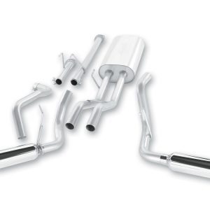 BORLA 140332 140333 Cat-Back System for 09-13 Toyota Tundra 4.6L/ 5.7L V8 AT 2&4WD Reg. Cab (8FT 2 INCH) Bed 145.7 INCH WB/Double Cab (6FT 7 INCH) Bed 145.7 INCH WB/CrewMax (5FT 7 INCH) Bed 145.7 INCH WB. System Is True Dual
