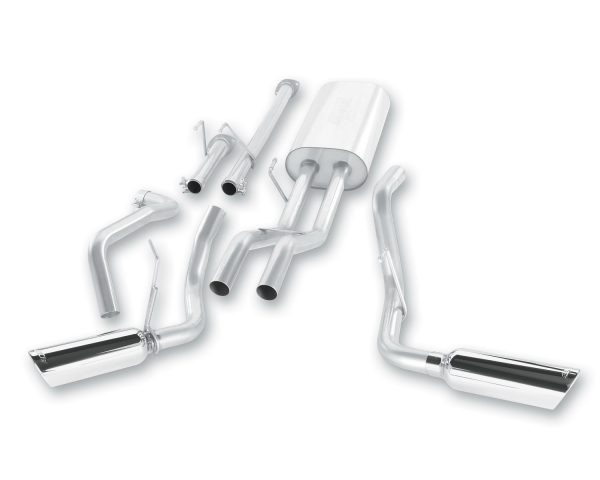 BORLA 140332 140333 Cat-Back System for 09-13 Toyota Tundra 4.6L/ 5.7L V8 AT 2&4WD Reg. Cab (8FT 2 INCH) Bed 145.7 INCH WB/Double Cab (6FT 7 INCH) Bed 145.7 INCH WB/CrewMax (5FT 7 INCH) Bed 145.7 INCH WB. System Is True Dual