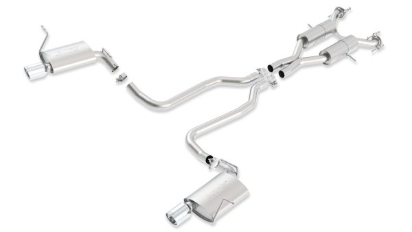 BORLA 140406 Cat-Back System for 2011-2021 Jeep Grand Cherokee Sub Models Limited/Overland/Trailhawk 5.7L V8 Auto. Trans. 2 & 4WD 4 Door With INCHUnder Bumper INCH Tip Exit. EXC. With Reusable Factory Tips