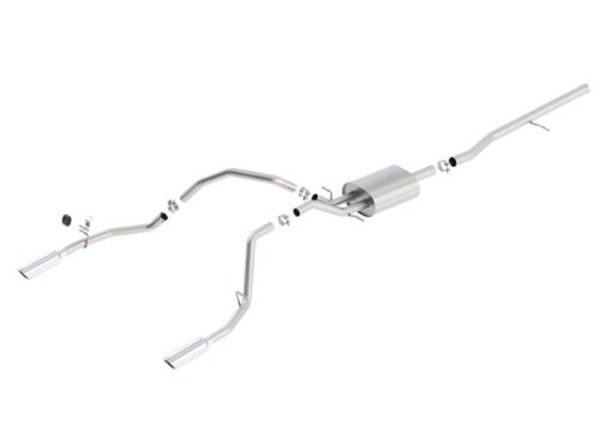 BORLA 140536 Cat-Back Sys. for 14-18 Chevrolet Silv. 1500/ GMC Sierra 1500/2019 Silv. 1500 LD/Sierra 1500 LD ONLY 5.3L V8 AT/MT 2&4WD Ext. Cab (6FT 7 INCH) Bed 143.5 INCH WB/Crew Cab (5FT 9 INCH) Bed 143.5 INCH WB