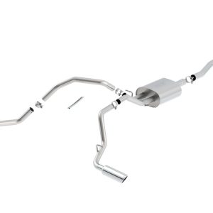 BORLA 140544 Cat-Back Sys. for 14-18 Chevrolet Silv. 1500/ GMC Sierra 1500/2019 Silv. 1500 LD/Sierra 1500 LD ONLY 5.3L V8 AT/MT 2&4WD Ext. Cab (6FT 7 INCH) Bed 143.5 INCH WB/Crew Cab (5FT 9 INCH) Bed 143.5 INCH WB