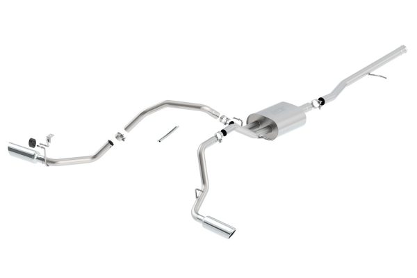 BORLA 140544 Cat-Back Sys. for 14-18 Chevrolet Silv. 1500/ GMC Sierra 1500/2019 Silv. 1500 LD/Sierra 1500 LD ONLY 5.3L V8 AT/MT 2&4WD Ext. Cab (6FT 7 INCH) Bed 143.5 INCH WB/Crew Cab (5FT 9 INCH) Bed 143.5 INCH WB