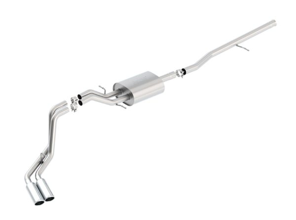 BORLA 140550 Cat-Back Sys. for 14-18 Chevrolet Silv. 1500/ GMC Sierra 1500/2019 Silv. 1500 LD/Sierra 1500 LD ONLY 5.3L V8 AT/MT 2&4WD Ext. Cab (6FT 7 INCH) Bed 143.5 INCH WB/Crew Cab (5FT 9 INCH) Bed 143.5 INCH WB