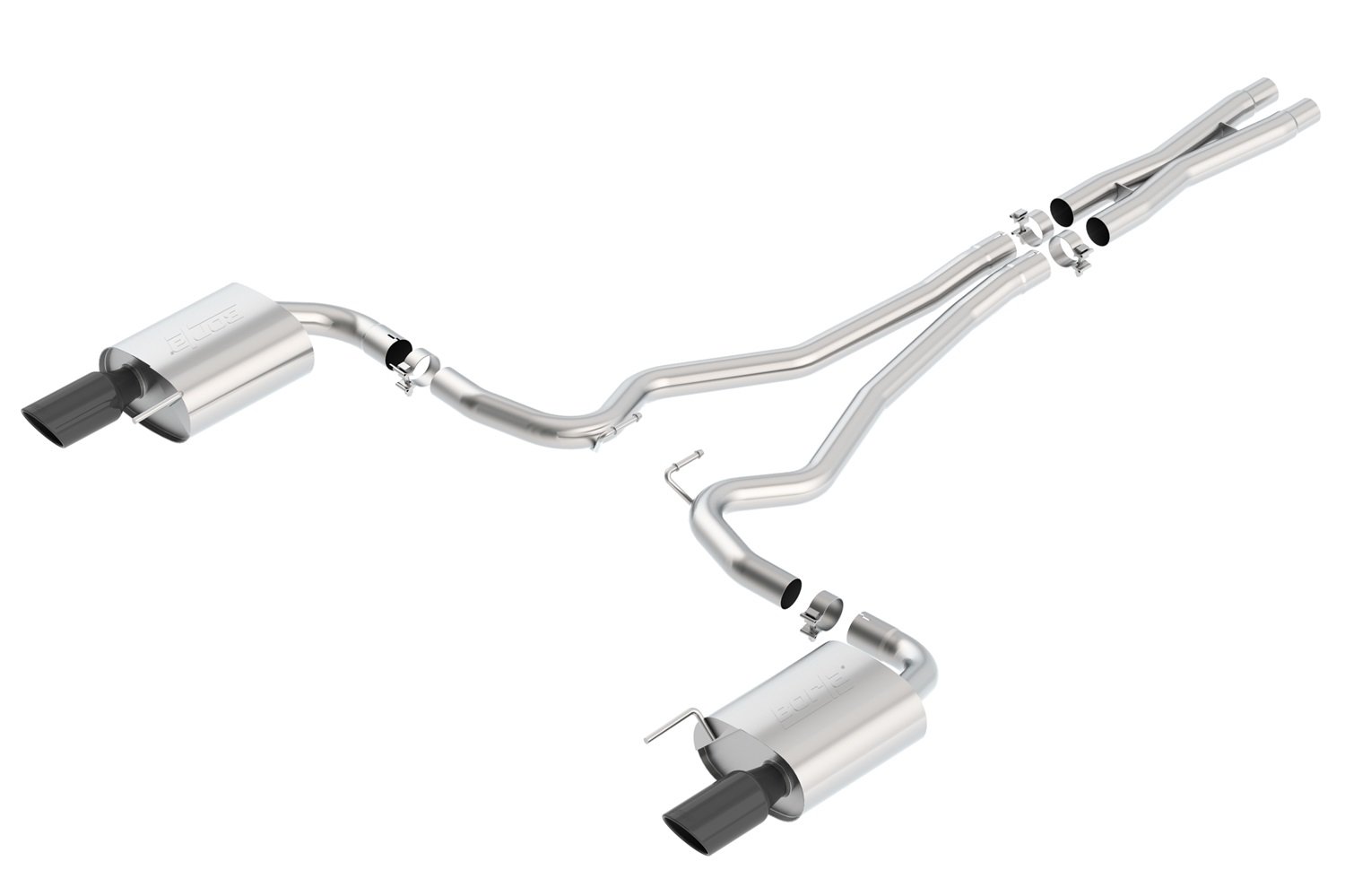 BORLA 140590BC Cat-Back Performance Exhaust System for 2015-2017 Ford Mustang GT/GT Convertible 5.0L V8 Automatic/Manual Transmission.