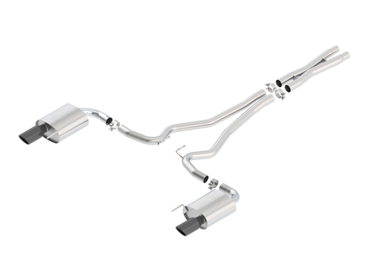 BORLA 140591BC Cat-Back Performance Exhaust System for 2015-2017 Ford Mustang GT/GT Convertible 5.0L V8 Automatic/Manual Transmission.