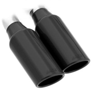 BORLA 140618BC S-Type Cat-Back Exhaust System 3 INCHInto Muffler Dual 2.25 INCHOut ncl. Connecting Pipe/Muffler/Hardware/4 INCHDual Round Rolled Angle Cut Black Chrome Tip Truck Side Exit