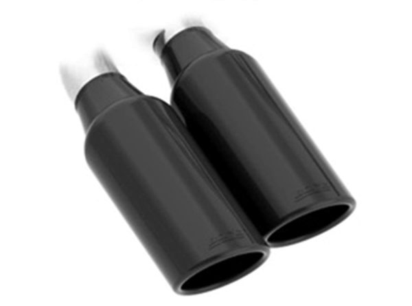 BORLA 140618BC S-Type Cat-Back Exhaust System 3 INCHInto Muffler Dual 2.25 INCHOut ncl. Connecting Pipe/Muffler/Hardware/4 INCHDual Round Rolled Angle Cut Black Chrome Tip Truck Side Exit