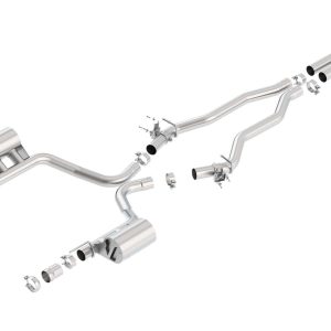 BORLA 140641 Cat-Back System for 2015-2023 Dodge Challenger SRT 392/392 Hemi/Scat Pack 6.4L V8 AT/MT RWD With MDS (cyl. deactivation) Valves. Does NOT Include Tips Use Factory Bezel/Valance.