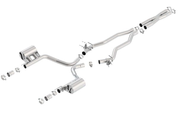 BORLA 140641 Cat-Back System for 2015-2023 Dodge Challenger SRT 392/392 Hemi/Scat Pack 6.4L V8 AT/MT RWD With MDS (cyl. deactivation) Valves. Does NOT Include Tips Use Factory Bezel/Valance.