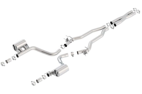 BORLA 140646 Cat-Back Exhaust System for 2015-2023 Dodge Challenger SRT Hellcat 6.2L V8 Automatic/Manual Transmission RWD With MDS Valves System Does NOT Include Tips Use Factory Bezel/Valance.