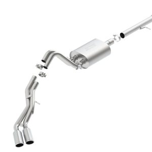 BORLA 140653 Cat-Back Performance Exhaust System for 2015-2020 Cadillac Escalade ESV/GMC Yukon Denali XL 6.2L V8 Automatic Transmission 2, 4 Wheel Drive 4 Door.
