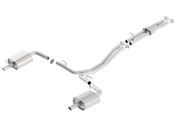 BORLA 140659 Cat-Back Performance Exhaust System for 2016-2017 Ford Explorer Sport 3.5L V6 EcoBoost Automatic Transmission All Wheel Drive 4 Door. Tips NOT Included. Use AZ812Factory Valance/Tips.