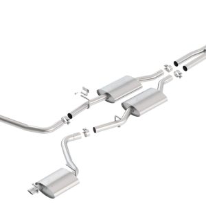 BORLA 140686 Cat-Back Perf. Exhaust System for 2015-2023 Dodge Charger V6 & Chrysler 300 V6 T-304 Stainless Steel ATAK Sound Dual Split Rear Exit Single 2.25 INCH Exit Each Side Reuse O.E. Tips