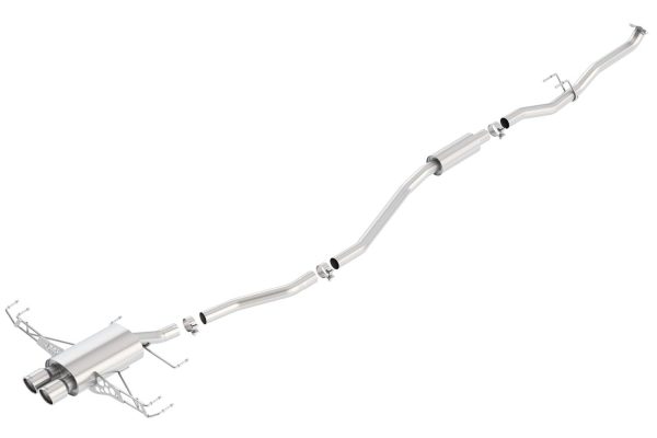 BORLA 140739 Cat-Back Performance Exhaust System for 2017-2021 Honda Civic Sport 4 Cyl. T-304 Stainess Steel S-Type Sound Dual Center Rear Exit Dual 3.5 INCH Polished T-304 Stainless Steel Tips