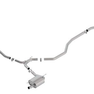 BORLA 140786 Cat-Back Performance Exhaust System for 2018-2022 Honda Accord Sport 4 Cyl. T-304 Stainless Steel Dual Split Rear Exit Single 2.25 INCH Exit Each Side Tips NOT included Reuse O.E. Tips