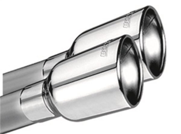 BORLA 140820 S-Type Cat-Back Exhaust System 2.25 in. Pipe 4 in. Tip Dual Round Rolled Angle Cut Truck Dual Split Rear Exit S-Type Cat-Back Exhaust System
