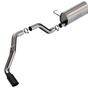 BORLA 140851BC Cat-Back Performance Exhaust System for 2019 Ram 2500 V8 & Ram 3500 6.4L V8 T-304 Stainlesss Steel S-Type Sound Single Right Rear Exit Single 5 INCH Black Chrome Tip