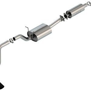 BORLA 140860BC Cat-Back Exhaust for 19-24 Ram 1500 3.6L AT 2&4WD Ext. Cab (6FT 4 INCH) Bed/Crew Cab (5FT 7 INCH) Bed/Crew Cab (6FT 4 INCH) Bed O.E. Single Exhaust. INCHUnder Bumper INCH Exit. Incl. Rebel. EXC Ram Classic