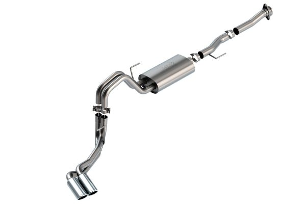 BORLA 140876 Cat-Back Perf. Exhaust Sys. for 2021-2023 Ford F-150 5.0L V8 Auto. Trans. 2 & 4 Wheel Drive Reg. Cab (6FT 7 INCH) Bed EXC. Tremor & Black Appear. Pkg. Add Adapt. 60564 Regular Cab (8FT 2 INCH) Bed.
