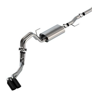 BORLA 140876BC F-150 2021 5.0L 2dr RC SB (122.8 WB) XL/XLT 3/2.25 DSE Cat-Back S-Type Black Chrome Tips