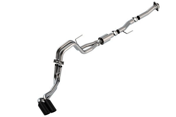 BORLA 140877BC F-150 2021 5.0L 2dr RC SB (122.8 WB) XL/XLT 3/2.25 DSE Cat-Back ATAK Black Chrome Tips