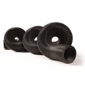 CAMCO 39611 HTS 20FT STD SEWER HOS BLK, 20 Foot Length; 27-1/2 Inch Compressed Length; 12 Mils HTS Vinyl; Black Hose; Hose Only