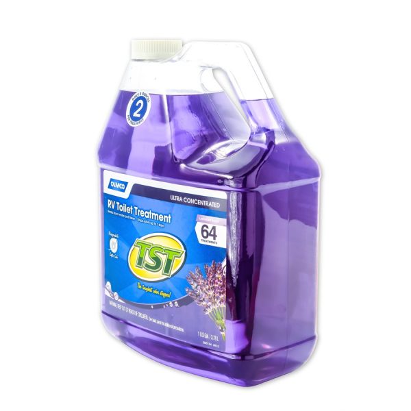CAMCO 41557 TST MAX RV Toilet Treatment | Features a Biodegradable Septic Safe Formula, a Lavender Scent, and is Ideal for RVing, Boating, and More | 1-Gallon