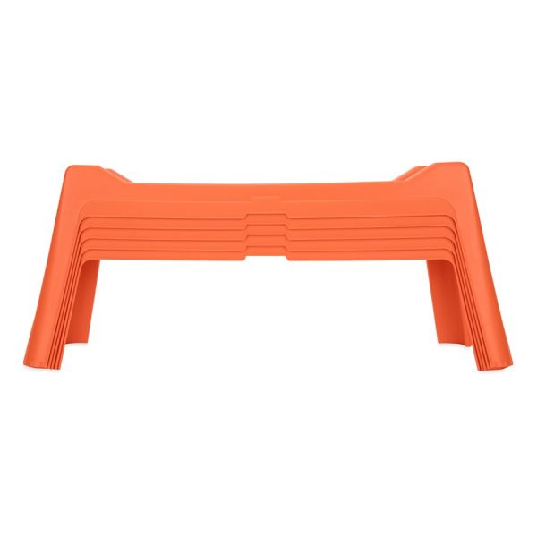 CAMCO 43072 Sewer Hose Support; Rhino; 24-3/16 Inch Length x 9-1/2 Inch Width Sections Support Up To 15 Foot Length x 3 Inch Diameter Hose; Stackable For Storage; Orange; Set of 5
