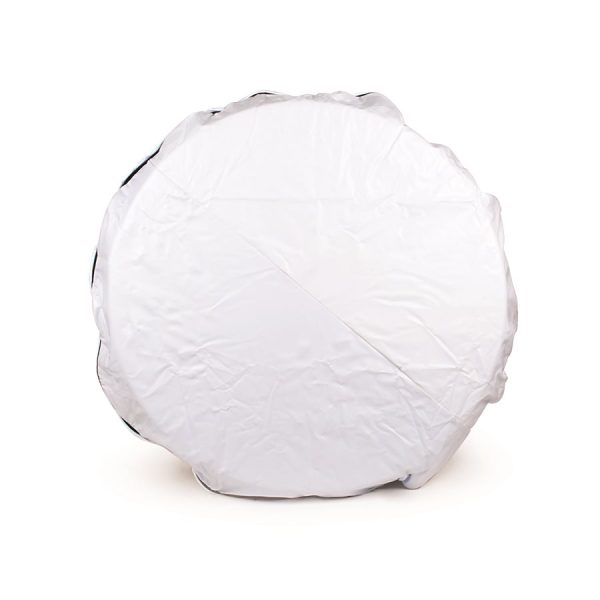 CAMCO 45344 Camper/RV Tire Cover | Crafted of Heavy-Duty Arctic White Vinyl & Fits 29-Inch Wheels | Great for Covering Spare Tires during Travel, RV Storage and Organization, and More