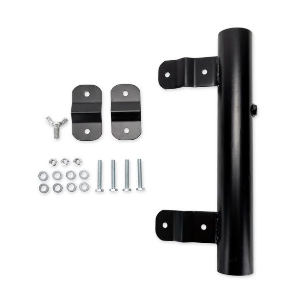 CAMCO 51612 RV Ladder Mounted Flagpole Holder | Allows for a Flag to Fly from Your RVs Ladder | Compatible with Most RV Ladder Rails, Black