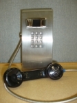 CEECO SSW-321-F-M Vandal Resistant Mini Stainless Steel Wall Telephone w/ Chrome Tone Keypad 32in. Armored Cord Handset w/ Steel Lanyard Magnetic Hook Switch & Backplate