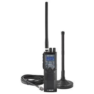 COBRA HHRT50 Road Trip CB Radio - 2-Way Handheld Emergency Radio with Access to Full 40 Channels & NOAA Alerts, Rooftop Magnet Mount Antenna and Omni-Directional Microphone, Black, 6.3 INCH x 2 INCH x 1.75 INCH