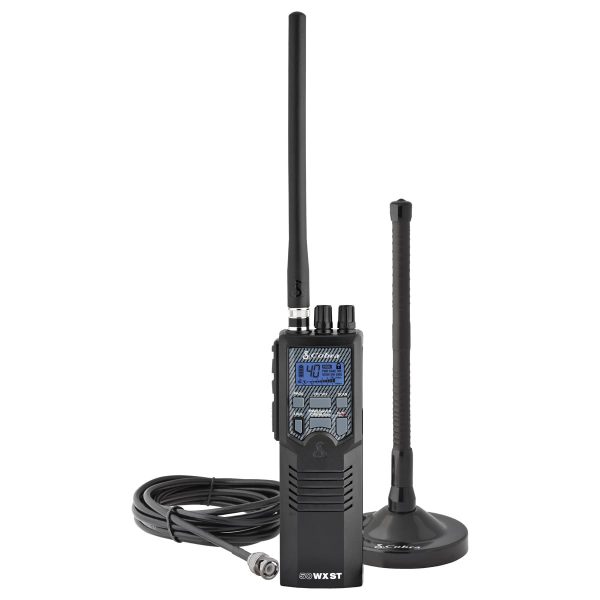 COBRA HHRT50 Road Trip CB Radio - 2-Way Handheld Emergency Radio with Access to Full 40 Channels & NOAA Alerts, Rooftop Magnet Mount Antenna and Omni-Directional Microphone, Black, 6.3 INCH x 2 INCH x 1.75 INCH
