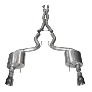 CORSA 14332GNM 2015-2017 Ford Mustang Gt 3.0 INCH Dual Rear Exit Cat Back Exhaust System with 4.5 INCH Tips (14332) Sport Sound Level