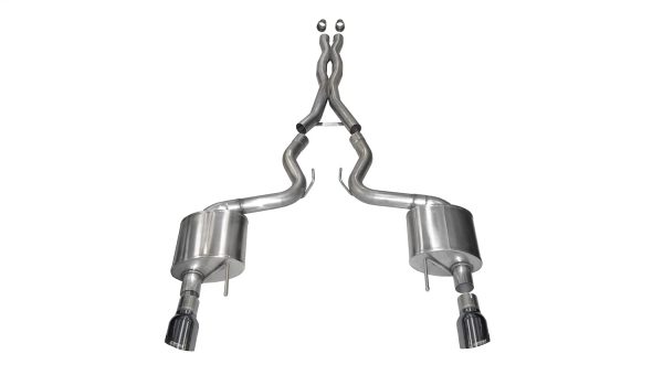 CORSA 14332GNM 2015-2017 Ford Mustang Gt 3.0 INCH Dual Rear Exit Cat Back Exhaust System with 4.5 INCH Tips (14332) Sport Sound Level