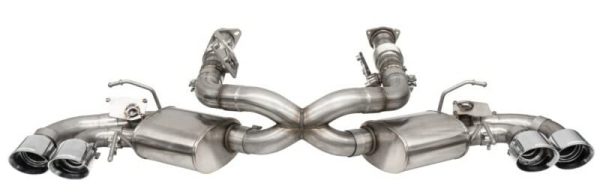 CORSA 21100 3.0 IN Cat-Back Quad 4.5 IN Tips (MULTIPLE OPTIONS) | 2020-22 Corvette C8 (w/ Factory NPP) Yes / Yes / Polished