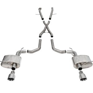CORSA 21196 Xtreme, Sport / 2.75 in Cat-Back 4.5 in Single Tips | 2021-2024 Dodge Durango SRT Hellcat 6.2L (21195)