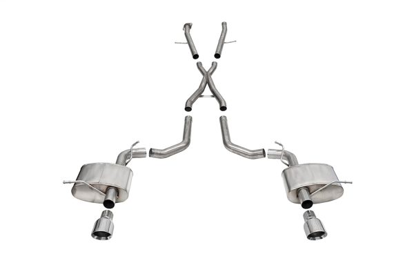 CORSA 21196 Xtreme, Sport / 2.75 in Cat-Back 4.5 in Single Tips | 2021-2024 Dodge Durango SRT Hellcat 6.2L (21195)
