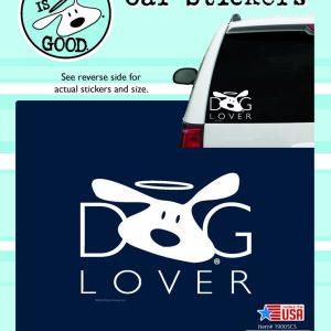ENJOY IT 19005CS Decal; Dog Is Good; Dog Lover; White Design With Black Background; Vinyl; Single