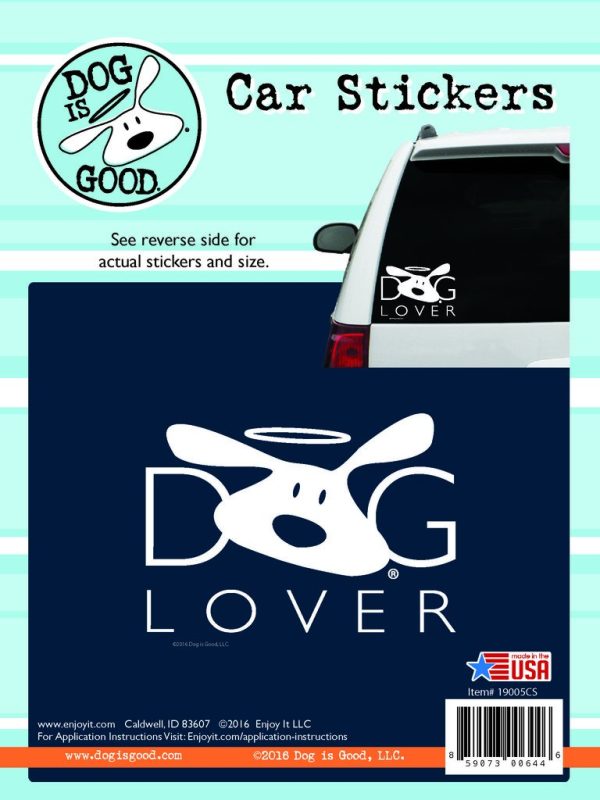ENJOY IT 19005CS Decal; Dog Is Good; Dog Lover; White Design With Black Background; Vinyl; Single