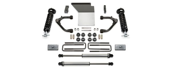 FABTECH FTS21206 14-18 GM K1500 w/OE Alum. UCA 4in Uniball UCA System w/DL 2.5 Coilovers & Rear DL Shocks