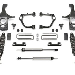 FABTECH K7044DL Lift Kit Suspension; Dirt Logic 2.5 Coilover System; 4 Inch Front Lift; 4 Inch Rear Lift; With Front Dirt Logic SS 2.5 Coil Over Remote Reservoir Shock Absorbers And Rear Dirt Logic SS Shock Absorbers