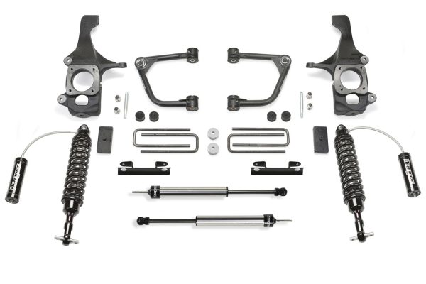 FABTECH K7045DL Uniball Control Arm Lift System 4 in. Lift Uniball Upper Control Arm Front Dirt Logic SS 2.5 Coilover Resi Rear Dirt Logic Shocks Uniball Control Arm Lift System
